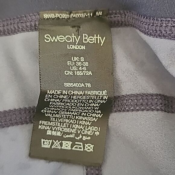 Sweaty Betty Power Workout 7/8 Gym Leggings, Blue Paint Print Size S - Picture 11 of 13